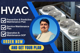 prepare hvac preventive, predictive, service maintenance and operation plan