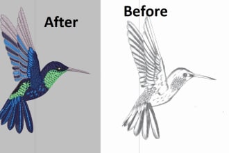 do embroidery digitizing patches and logo design and vector design file