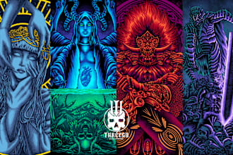 make horror illustration dark art illustration death metal