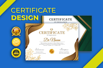 design custom certificates and professional CV