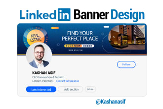 edit linkedin profile picture and design banner or cover professionally