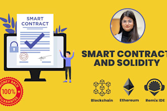 develop smart contract on ethereum, solidity developer