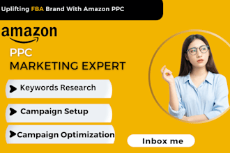 create and optimize amazon ppc campaign and amazon fba ppc ads campaign