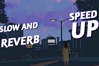 slow and reverb your song, or speed it up