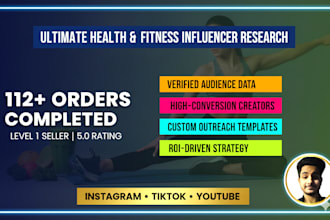 provide a list of 100 health fitness micro influencer instagram