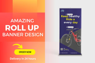 design roll up banner design in 24 hours