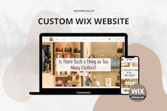 create wix website design, redesign wix website