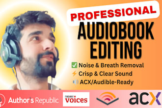 expertly edit, mix, and master your audiobook to acx standards