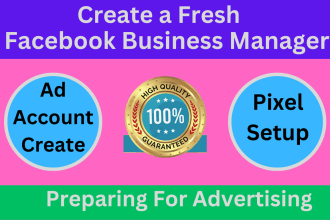 create and fresh facebook business manager with ads account
