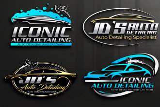 make auto detailing and car wash logo
