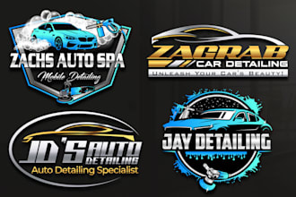 make auto detailing and car wash logo