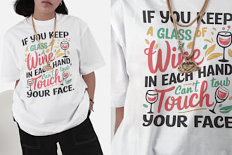 design a trendy typography t shirt design for your shop
