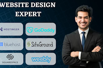 build wordpress hostinger website, bluehost, hostgator and godaddy