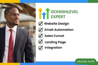 set up gohighlevel website, landing page, go high level expert sales funnel