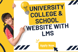 build university, college and school website with lms