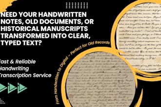 transcribe old handwriting documents