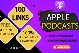 create 100 apple podcast backlinks