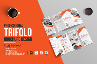 design professional bifold, and trifold brochure