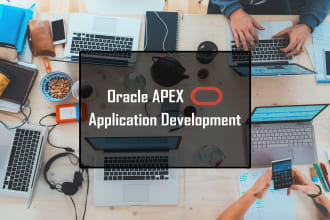 develop web, desktop application using oracle  apex platform