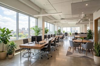 virtually stage commercial, office, or retail space for lease