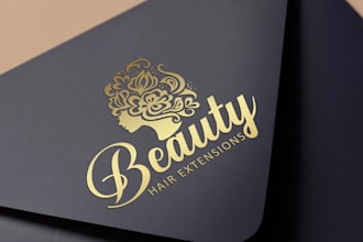 do wig and hair salon logo with unlimited revision