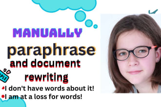 provide expert paraphrasing and rewriting services
