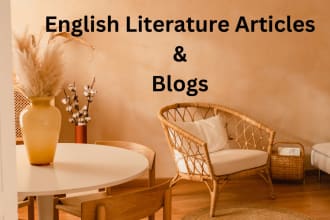 write english literature articles or blogs