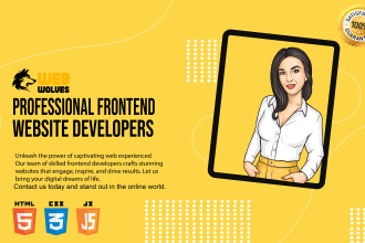 create a static website using HTML CSS js
