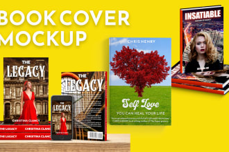 create a 3d book cover mockup for you