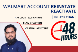 reinstate suspended walmart seller account in 48 hours