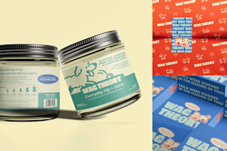 create contemporary packaging or label design