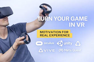 develop immersive unity VR games for meta quest oculus VR apps