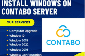 install windows on contabo server and window configuration