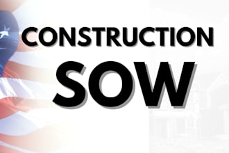 write construction scope of work by csi divisions
