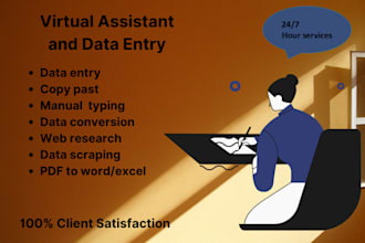 be creating virtual assistant and data entry