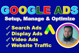 setup google adwords ppc campaign for search ads and display ads