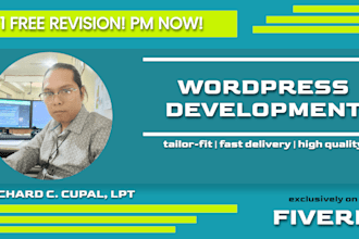create a responsive wordpress website, landing or ecommerce