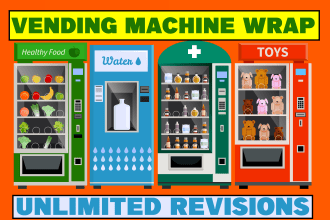 do unique vending machine wrap, vending machine proposal, vending machine design
