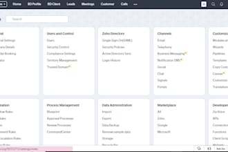 do setup zoho CRM, zoho campaign, analytics, creator, sites
