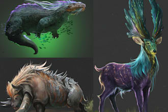 paint realistic creature concepts