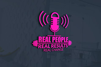 professional podcast logo design with cover art