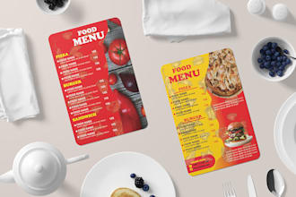 design attractive food menu, restaurant menu, and food flyer