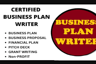 get a well structured and strategic business plan for your business