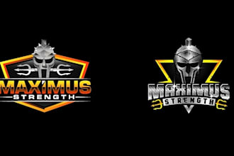 do creative emblem monogram gym fitness health logo design and redesign