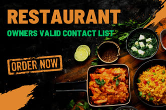provide you restaurants owners valid contact list