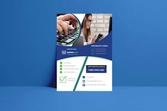 create unique modern minimal flyer design for business