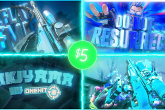 design professional gaming youtube thumbnails