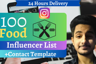 provide a list of 100 food influencer instagram