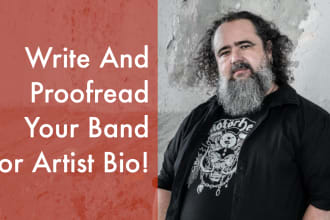 write and proofread your band or artist bio