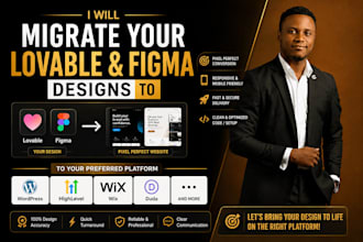 clone figma, migrate lovable website to wordpress, gohighlevel and wix
